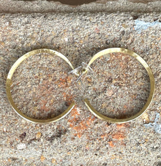 Bobo Textured Golden Brass Hoops