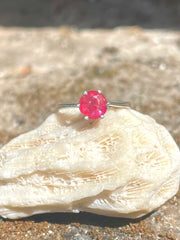 Sri Lankan Ruby & Silver Ring - Made In Sri Lanka