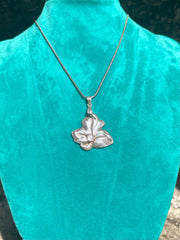 Molten Silver Floral Gem Necklace - Wendy Leherissey Design