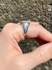 Starlight Ring - Molten Silver & Glass Fusion - Wendy Leherissey Design