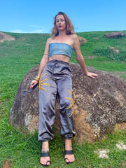 The Saint Soleil Pant - Vintage Silk - Golden Retro Riviera Collection