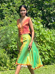 The Parvati Set - Up-Cycled Vintage Silk Saree - Made In Sri Lanka