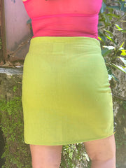 The Choli Skirt In Lime & Hot Pink - Lanka Tropicana & Up-Cycled Collection
