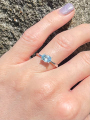 Sri Lankan Topaz .925 Silver Ring - Kalumail Design