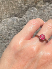 Sri Lankan Ruby & Silver Ring - Made In Sri Lanka