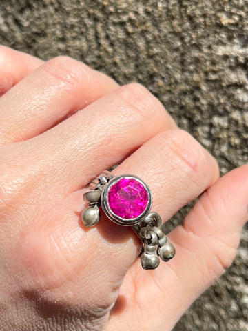 Sri Lankan Raw Moonstone Silver Wire Pendant - Kalumali Design