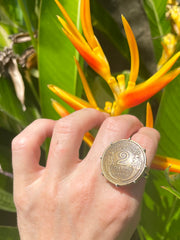 Vintage Coin Silver Ring - Authentic 2 Francs Coin- Ring Made In Sri Lanka