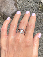 Bobo Designed Silver Spiral Band - Made In Sri Lanka