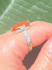 Vintage Afghan Goldstone & Sterling Silver Ring