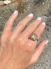 Symphony Ring - Molten Silver & Glass Fusion - Wendy Leherissey Design