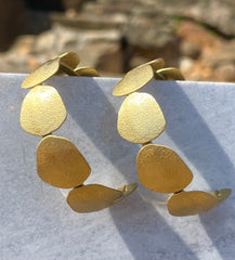 Bobo Circle Golden Brass Hoops