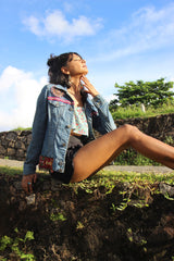 BoBo Upcycled Denim Jacket - Vintage Coin Banjara, Peruvian & Mexican