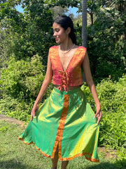 The Parvati Set - Up-Cycled Vintage Silk Saree - Made In Sri Lanka