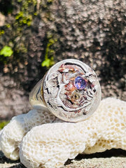 Starlight Ring - Molten Silver & Glass Fusion - Wendy Leherissey Design