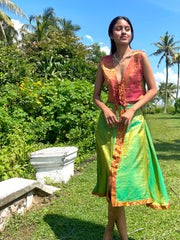 The Parvati Set - Up-Cycled Vintage Silk Saree - Made In Sri Lanka