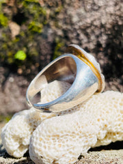 Starlight Ring - Molten Silver & Glass Fusion - Wendy Leherissey Design