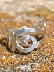 Bobo Designed Silver Spiral Band - Made In Sri Lanka