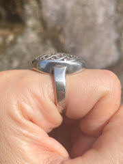 Vintage Multi-Crystal Pavé Ring Made In South Asia