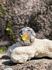 Lava Flower - Molten Silver & Glass Fusion - Wendy Leherissey Design