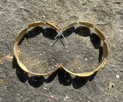 Bobo Circle Golden Brass Hoops