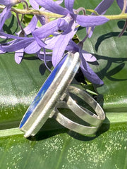 Sri Lankan Lapis & Silver Ring - Made In Sri Lanka