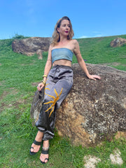 The Saint Soleil Pant - Vintage Silk - Golden Retro Riviera Collection