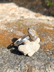 Symphony Ring - Molten Silver & Glass Fusion - Wendy Leherissey Design