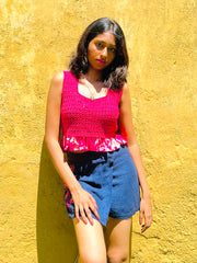 The Senu Embroidered Skort - Lanka Tropicana & Up-Cycled Collection