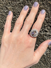 Starlight Ring - Molten Silver & Glass Fusion - Wendy Leherissey Design