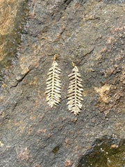 Bobo Gold Brass Leaf Earrings
