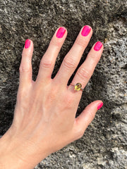 Yellow Citrine & .925 Silver Ring - Made In Sri Lanka - Kalumali Design