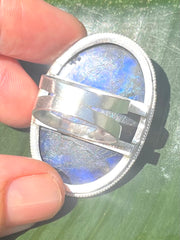 Sri Lankan Labradorite & Silver Ring - Made in Sri Lanka