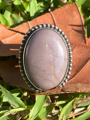Vintage Silver And Agate Ring - New Mexico