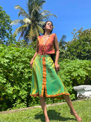 The Parvati Set - Up-Cycled Vintage Silk Saree - Made In Sri Lanka