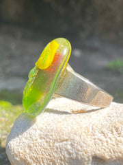 The Citrus Cocktail Ring - Glass Fusion - Wendy Leherissey Design