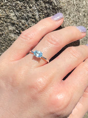 Sri Lankan Topaz .925 Silver Ring - Kalumail Design