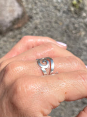 Bobo Designed Silver Spiral Band - Made In Sri Lanka
