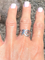 Bobo Designed Silver Spiral Band - Made In Sri Lanka