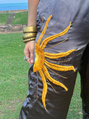 The Saint Soleil Pant - Vintage Silk - Golden Retro Riviera Collection