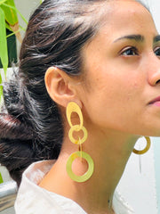 Bobo Gold Brass Dangle Hoops