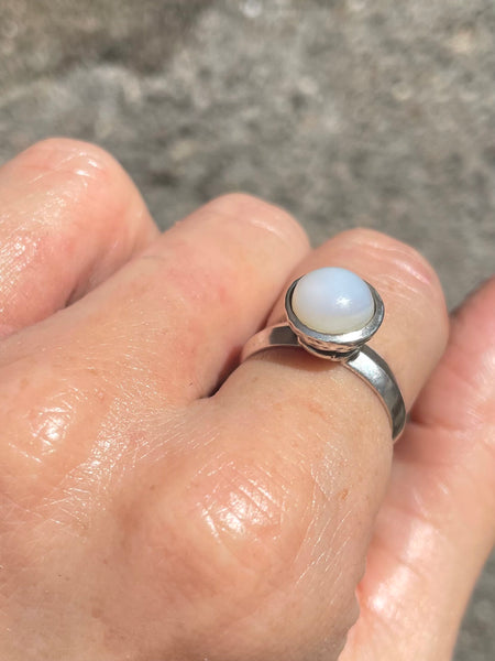 Sri Lankan Opal & Silver Ring - Made In Sri Lanka - Kalumali Design
