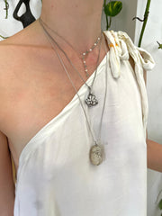 Sri Lankan Raw Moonstone Silver Wire Pendant - Kalumali Design