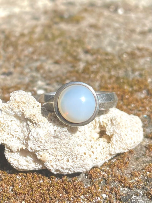 Sri Lankan Opal & Silver Ring - Made In Sri Lanka