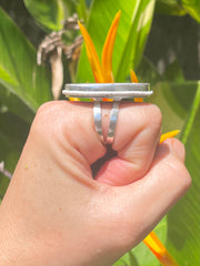 Sri Lankan Lapis & Silver Ring - Made In Sri Lanka