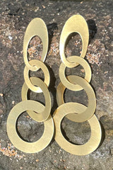 Bobo Gold Brass Dangle Hoops