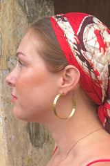 Bobo Textured Golden Brass Hoops