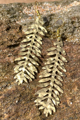 Bobo Gold Brass Leaf Earrings