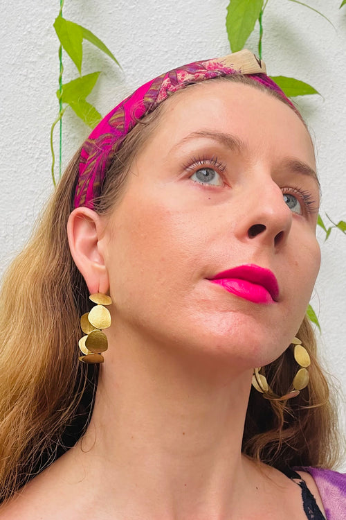 Bobo Circle Golden Brass Hoops