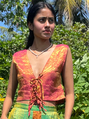 The Parvati Set - Up-Cycled Vintage Silk Saree - Made In Sri Lanka