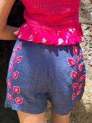 The Senu Embroidered Skort - Lanka Tropicana & Up-Cycled Collection